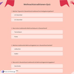 Weihnachtstraditionen-Quiz