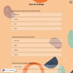 Quiz de Zoologie