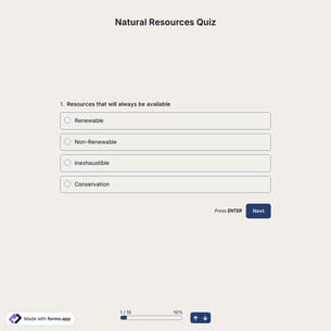 Natural Resources Quiz