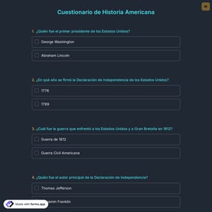 Cuestionario de Historia Americana