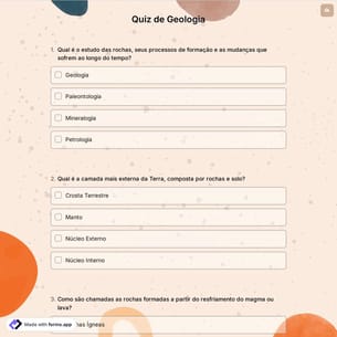 Quiz de Geologia