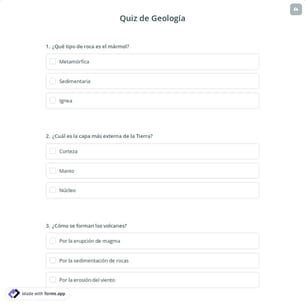 Quiz de Geología