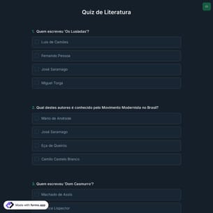 Quiz de Literatura