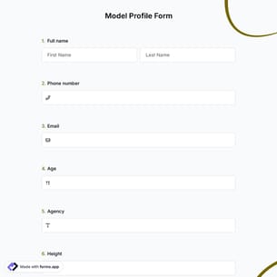 Model Profile Form