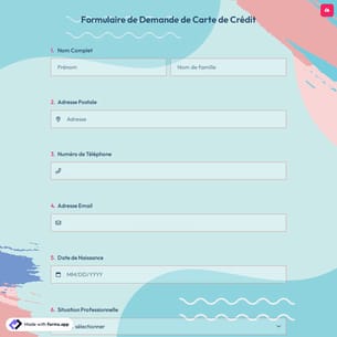 Formulaire de Demande de Carte de Crédit