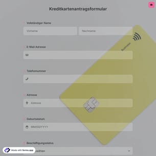 Kreditkartenantragsformular