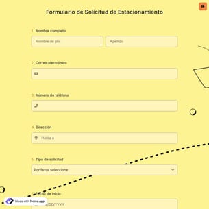 Formulario de Solicitud de Estacionamiento