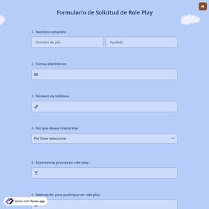 Formulario de Solicitud de Role Play