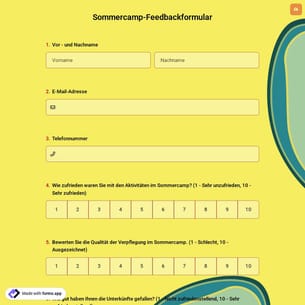 Sommercamp-Feedbackformular