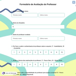 Formulário de Avaliação do Professor