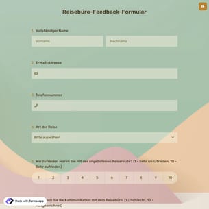 Reisebüro-Feedback-Formular