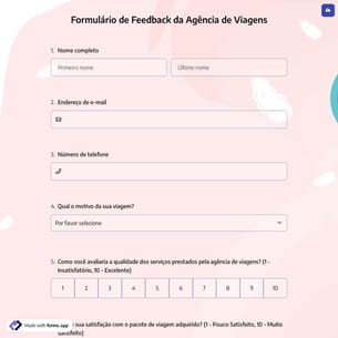 Formulário de Feedback da Agência de Viagens