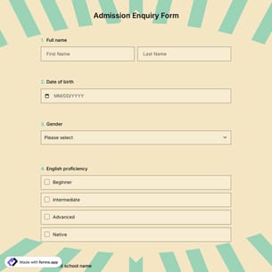 Admission Enquiry Form