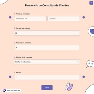 Formulario de Consultas de Clientes