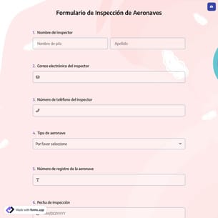 Formulario de Inspección de Aeronaves