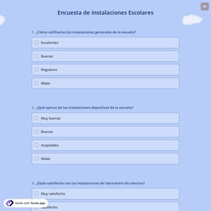 Encuesta de Instalaciones Escolares