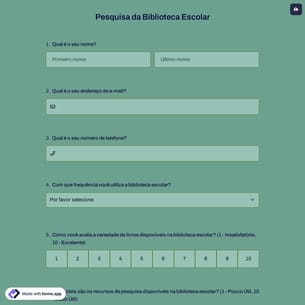 Pesquisa da Biblioteca Escolar