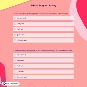 School Program Survey