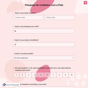 Pesquisa de Cuidados com a Pele