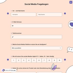 Social Media Fragebogen