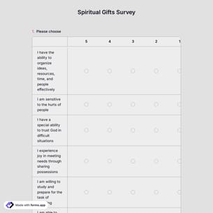 Spiritual Gifts Survey