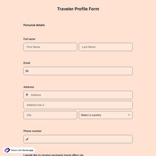 Traveler Profile Form
