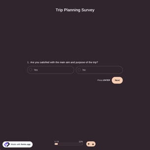 Trip Planning Survey