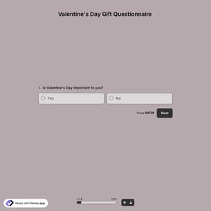 Valentine’s Day Gift Questionnaire