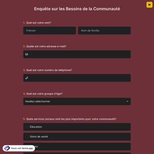 Enquête sur les Besoins de la Communauté