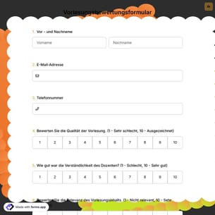 Vorlesungsbewertungsformular