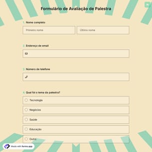 Formulário de Avaliação de Palestra