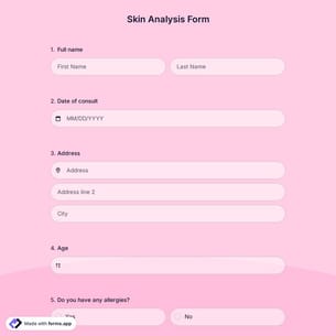 Skin Analysis Form