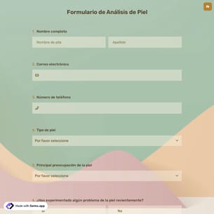 Formulario de Análisis de Piel