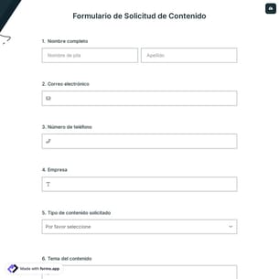 Formulario de Solicitud de Contenido