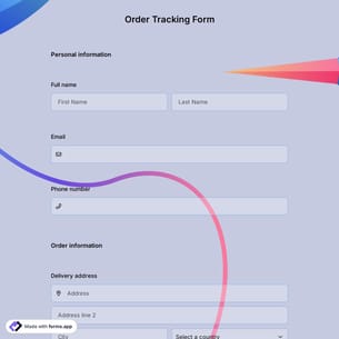 Order Tracking Form