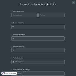 Formulario de Seguimiento de Pedido
