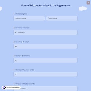Formulário de Autorização de Pagamento