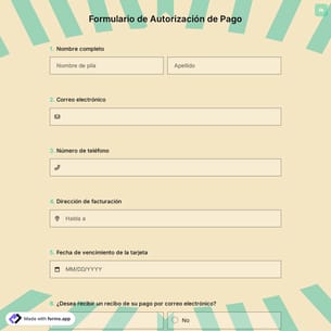Formulario de Autorización de Pago