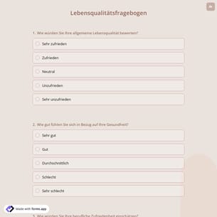 Lebensqualitätsfragebogen