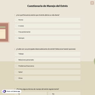 Cuestionario de Manejo del Estrés