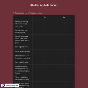 Student Attitude Survey