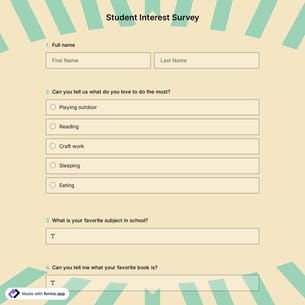 Student Interest Survey