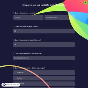 Enquête sur les Intérêts des Étudiants