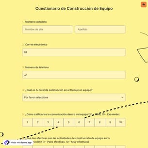 Cuestionario de Construcción de Equipo