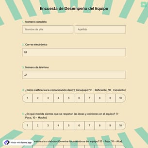 Encuesta de Desempeño del Equipo