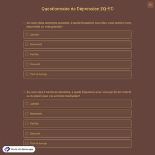Questionnaire de Dépression EQ-5D