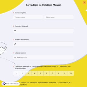 Formulário de Relatório Mensal