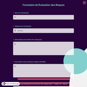 Formulaire de Évaluation des Risques en Ligne