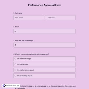Performance Appraisal Form