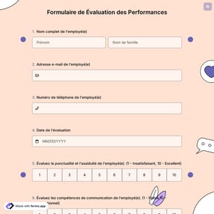 Formulaire d'Appreciation des Performances
